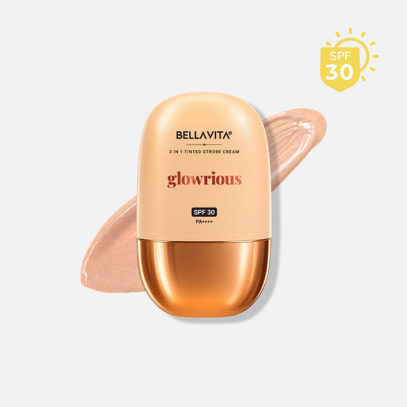 Bellavita Glowrious 3-in-1 Tinted Strobe Cream with SPF 30 PA++++ | 30 ml