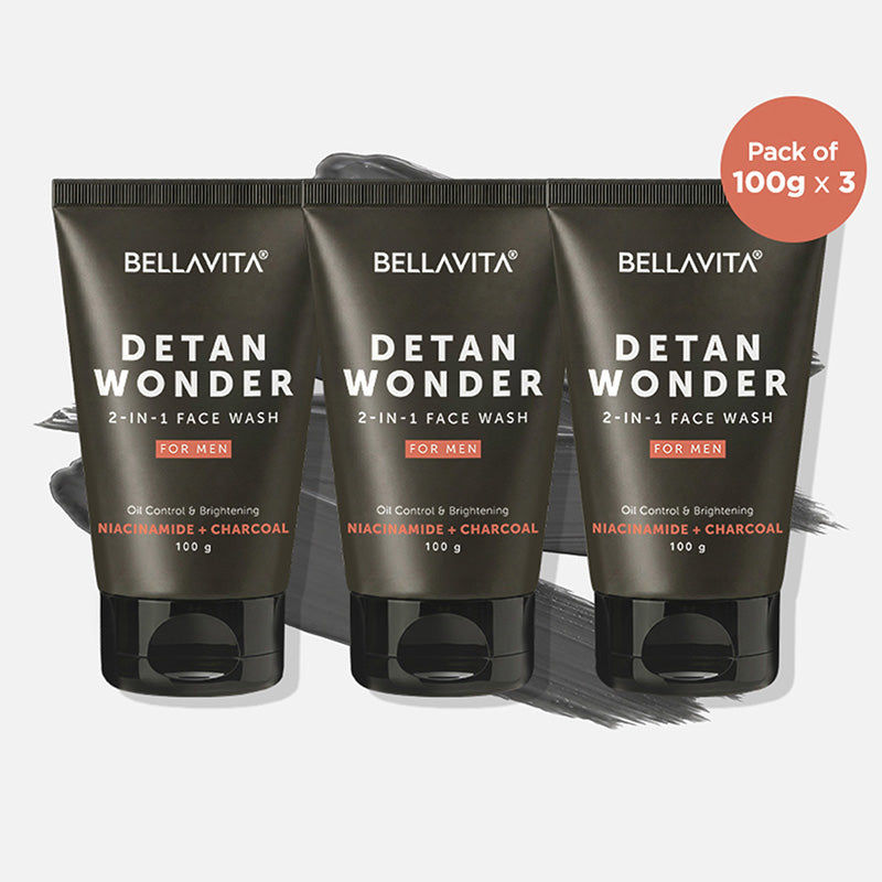 Detan Wonder Face Wash For Men | 100gX3