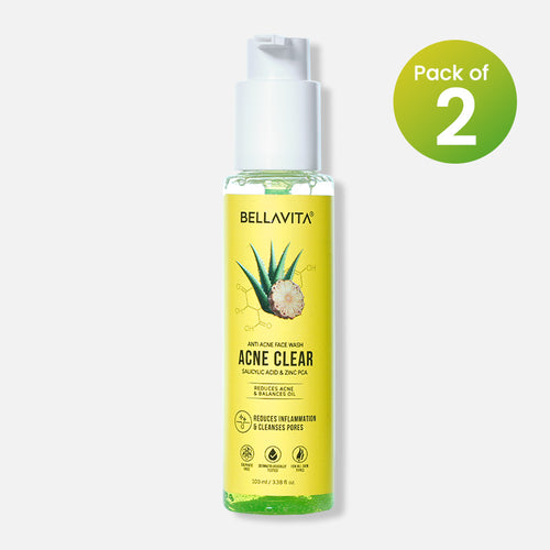 Salicylic Acid Anti Acne Face Wash - 2 x 100ml