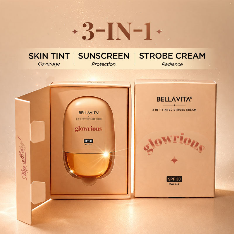 Bellavita Glowrious 3-in-1 Tinted Strobe Cream with SPF 30 PA++++ | 30 ml