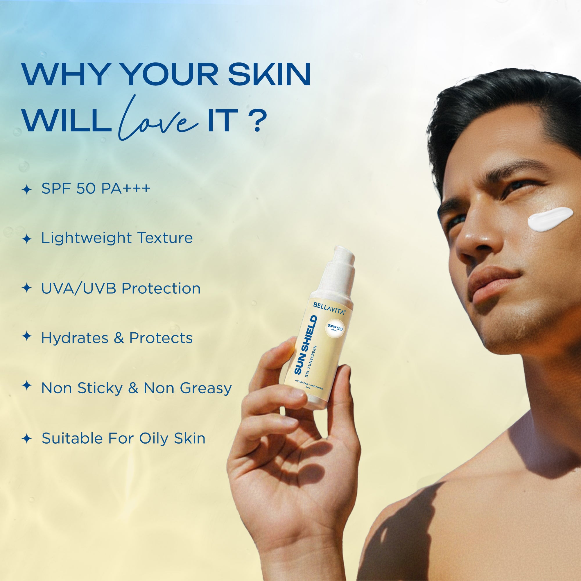 Sun Shield Gel Sunscreen SPF 50 PA++++ - 50g