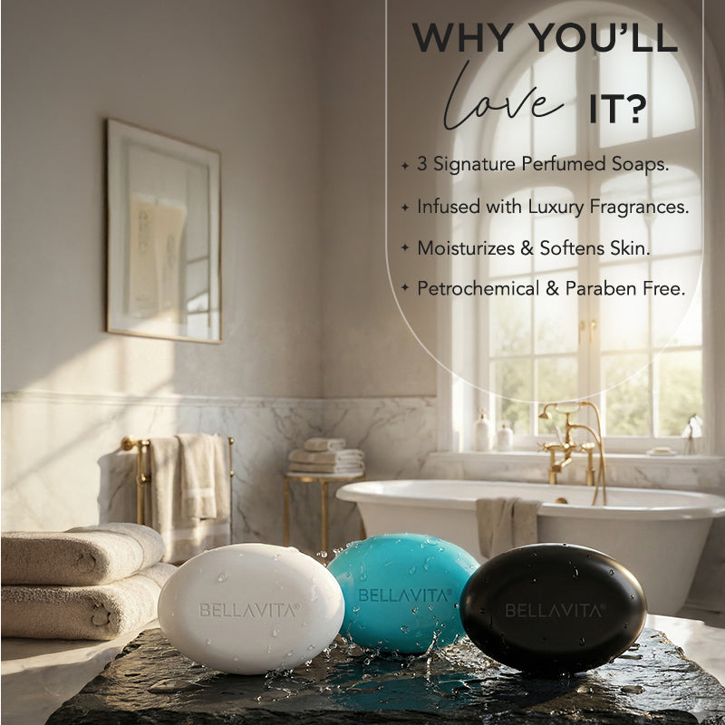 Perfumed Bathing Bar (Soaps) For Men - 3 x 100g