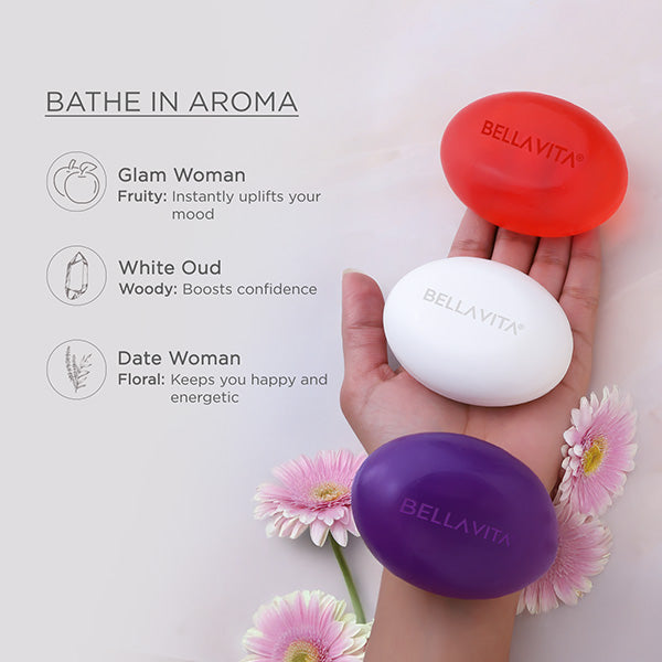 Perfumed Bathing Bar (Soaps) For Women - 3 x 100g