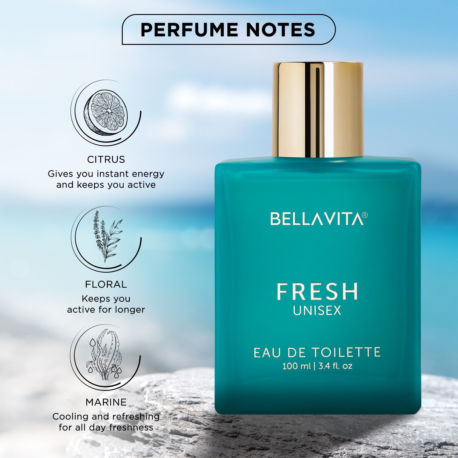 BELLAVITA FRESH UNISEX PERFUME 100 ML-RETAIL