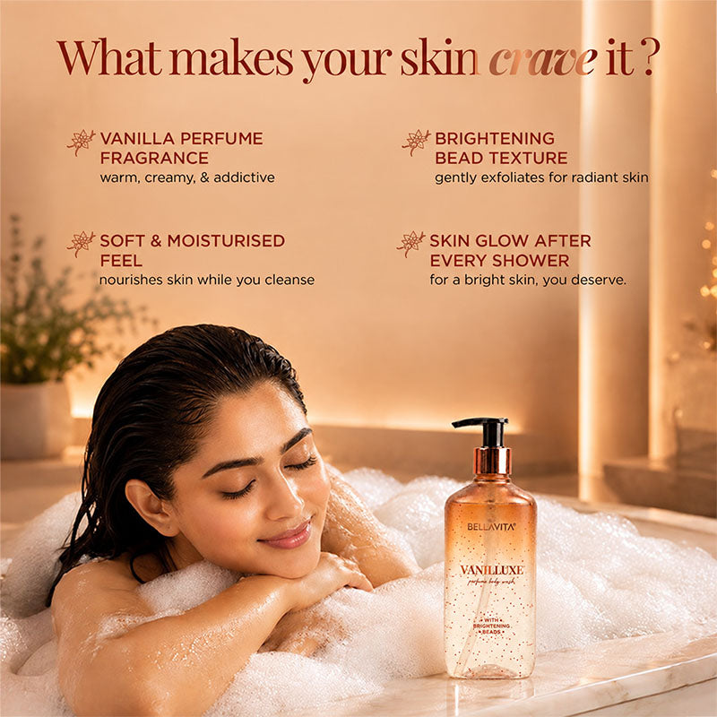 Vanillluxe Perfume Body Wash With Brightening Beads