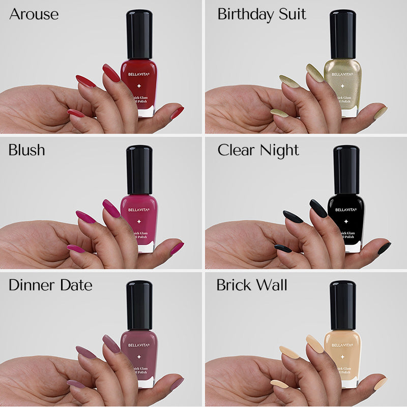 Quick Glam Nail Paint Combo Of 12
