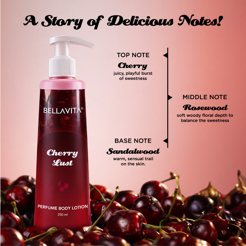 Cherry Lust Gourmand Range Perfume Body Lotion