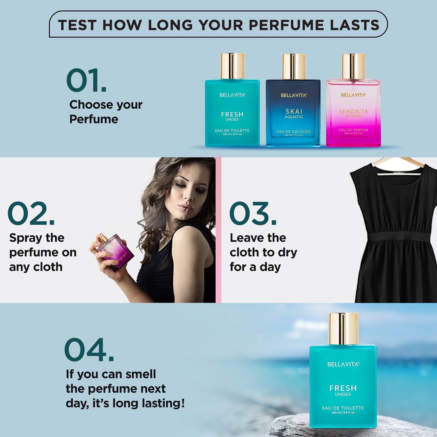 BELLAVITA FRESH UNISEX PERFUME 100 ML-RETAIL