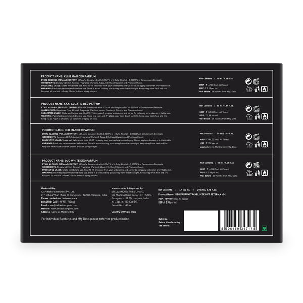 DEO Parfum Travel-Size Gift Set - 4 x 50ml