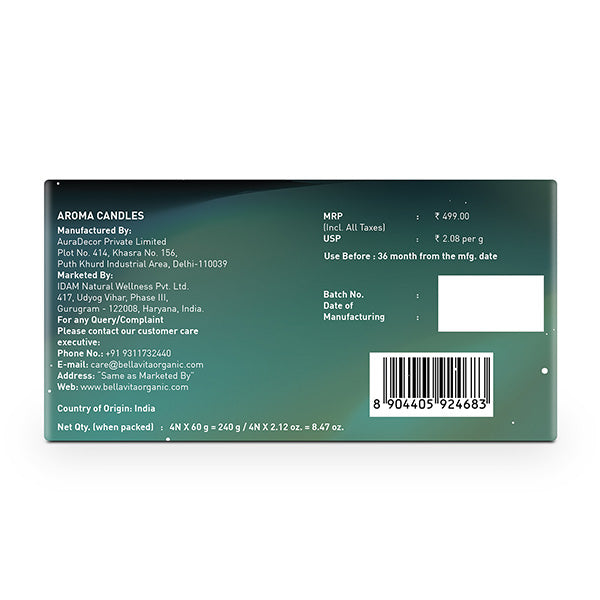 Scented Candles Set - 4 x 60g