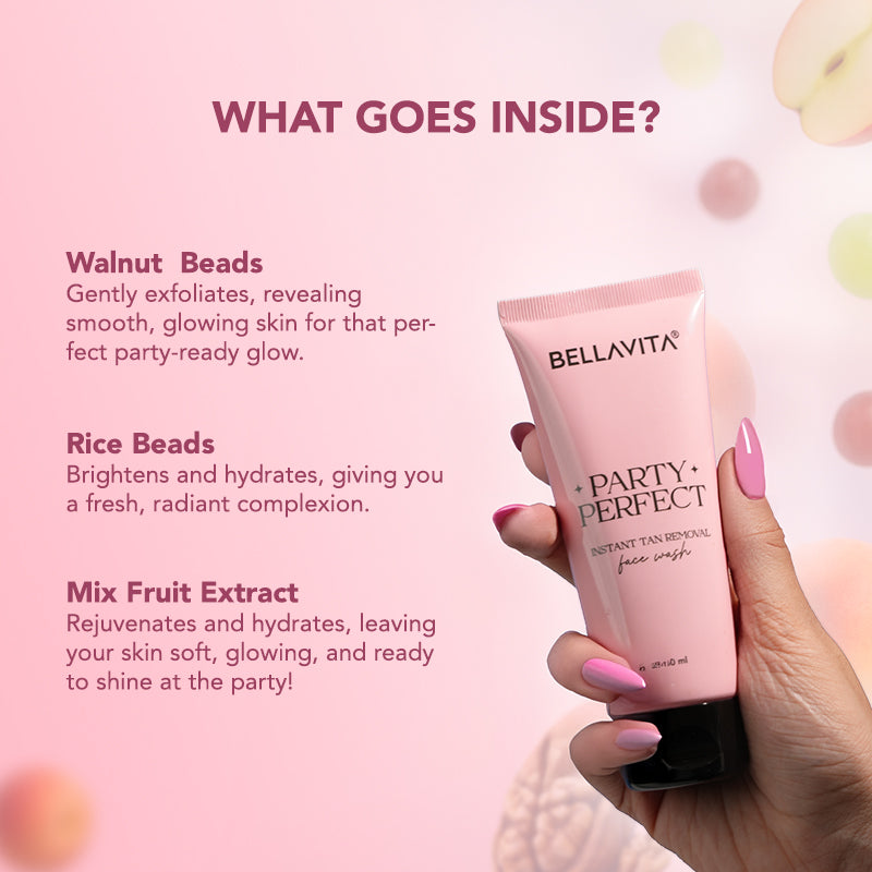 Party Perfect 2-in-1 Detan Face Wash - 100ml