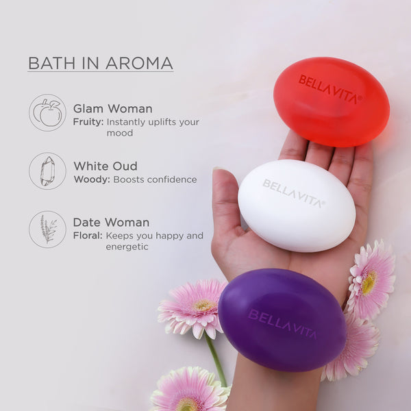 Perfumed Bathing Bar (Soaps) For Women - 3 x 100g