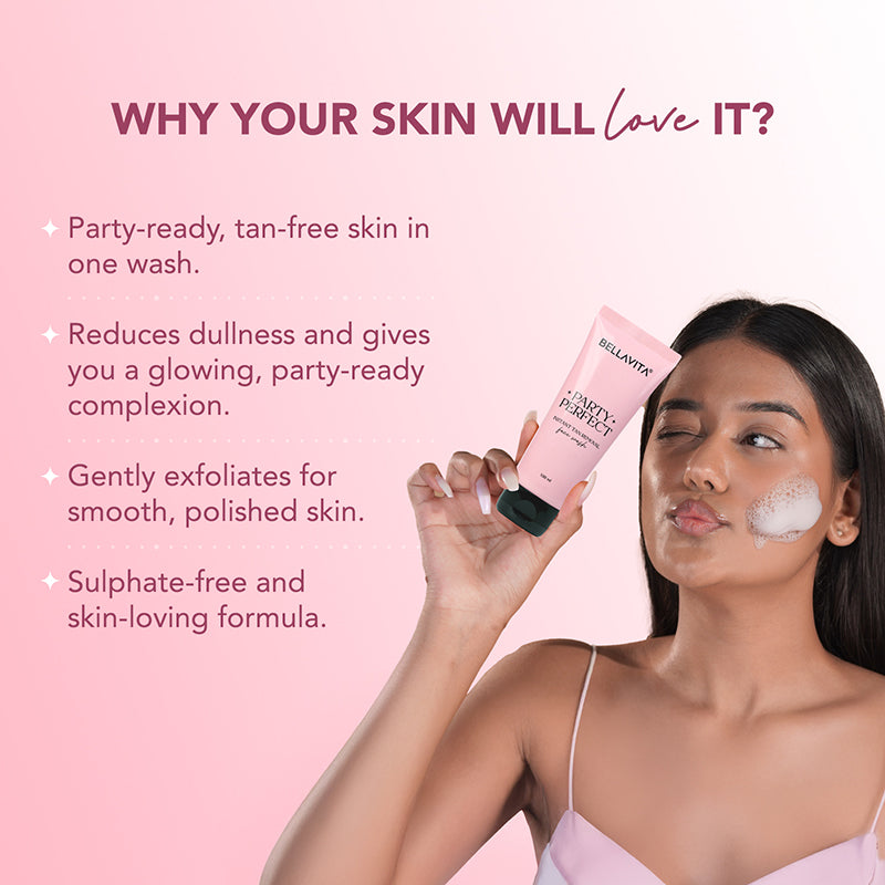 Party Perfect 2-in-1 Detan Face Wash - 100ml