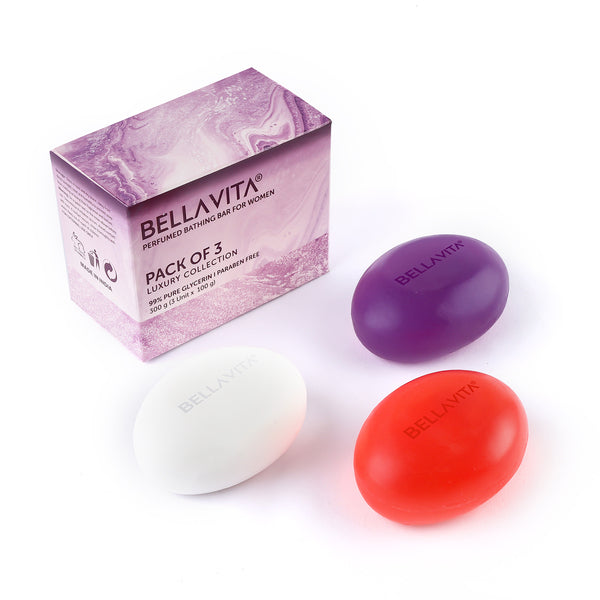 Perfumed Bathing Bar (Soaps) For Women - 3 x 100g