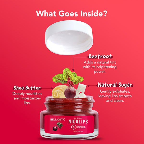 Nicolips Lip Brightening Scrub - 20g