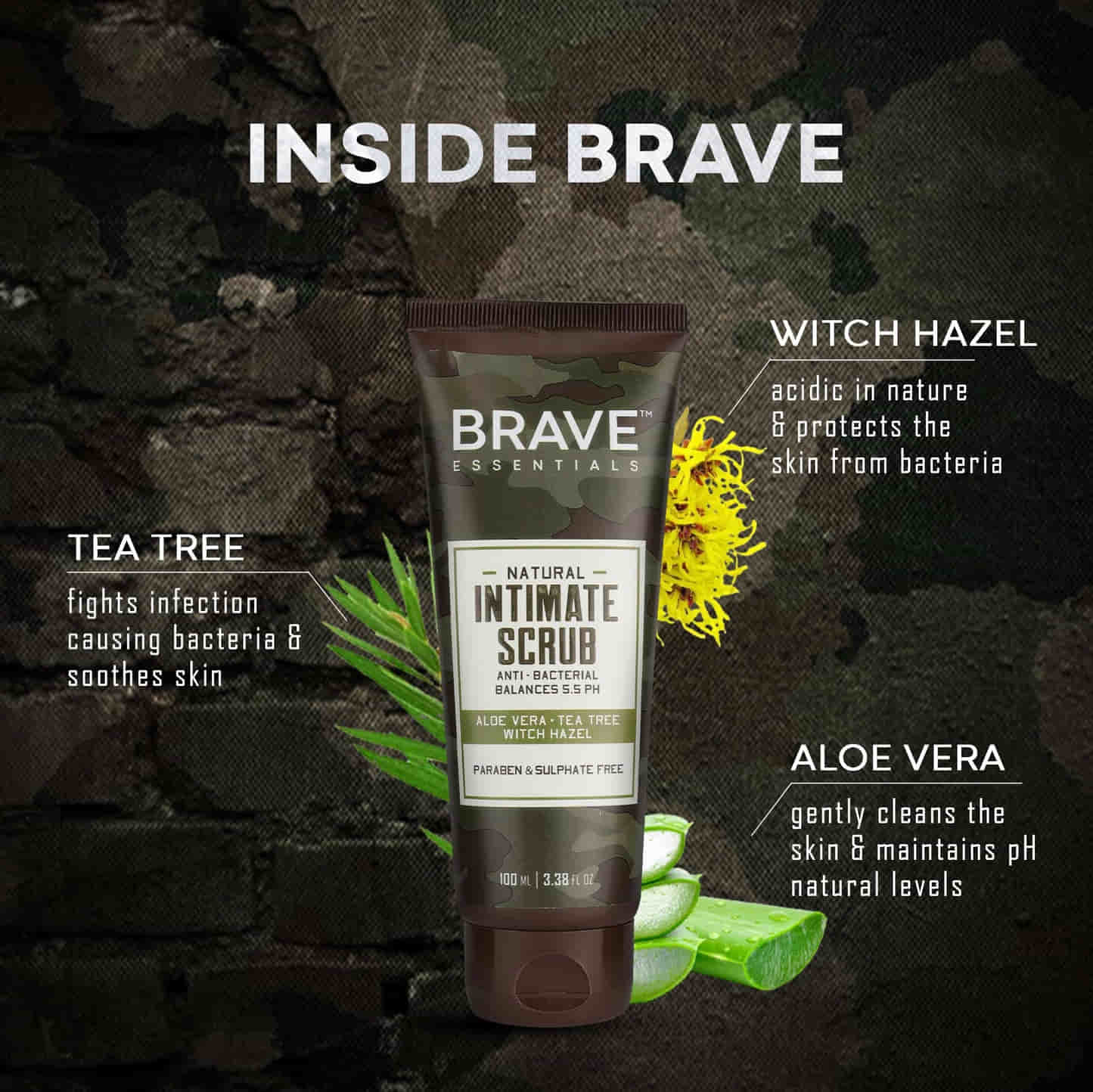 Brave Essentials - Natural Intimate Scrub - 100ml