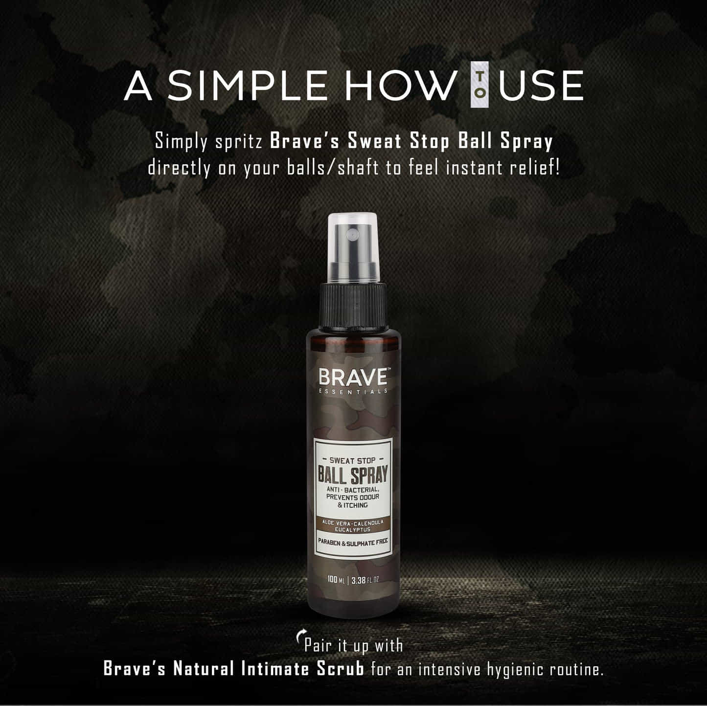 Brave Essentials - Sweat-Stop Ball Spray - 100ml