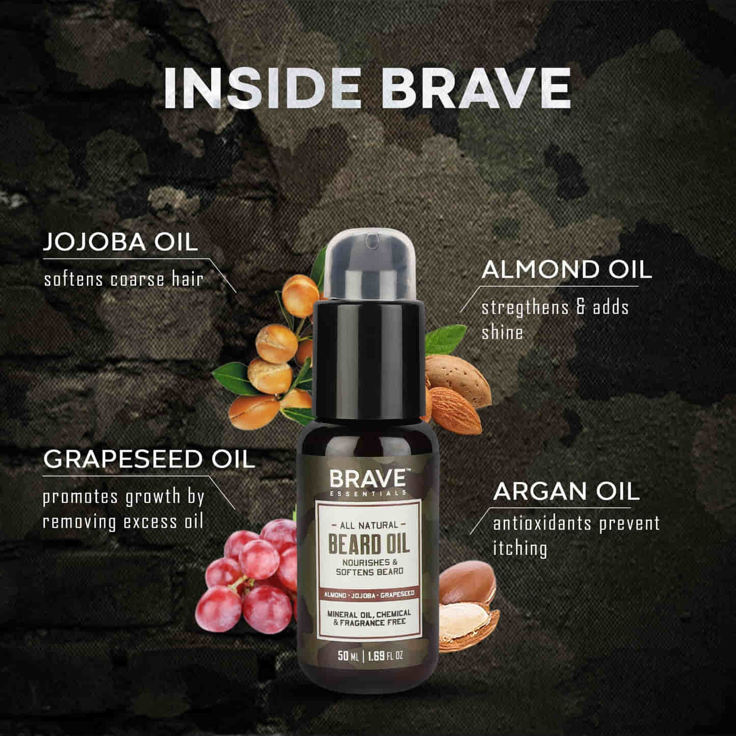 Brave Essentials - All Natural Beard Oil - 50ml