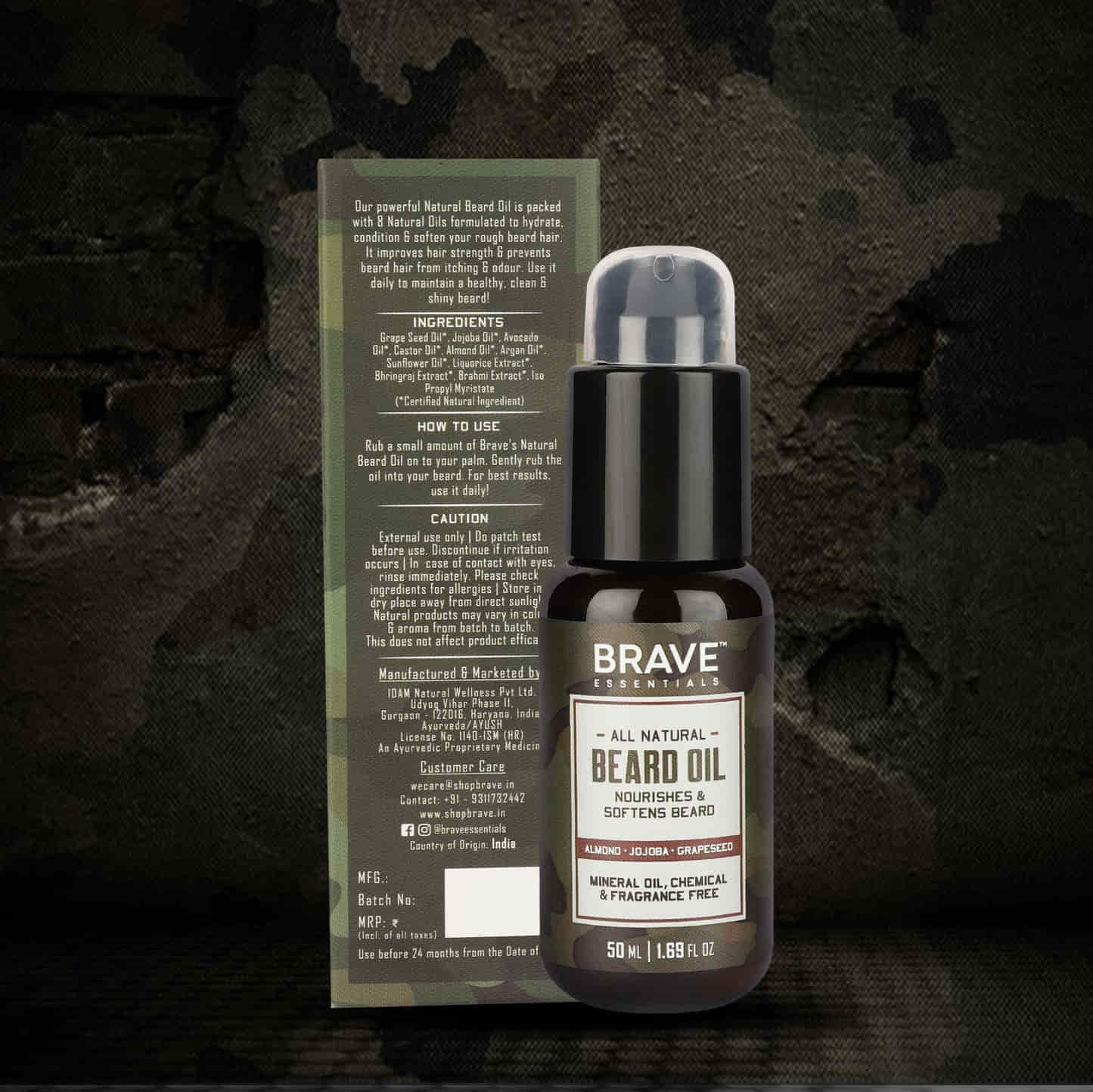 Brave Essentials - All Natural Beard Oil - 50ml