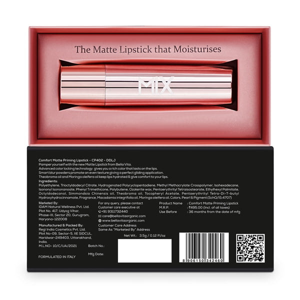 Comfort Matte Priming Lipstick - Ddlj - 3.5gm