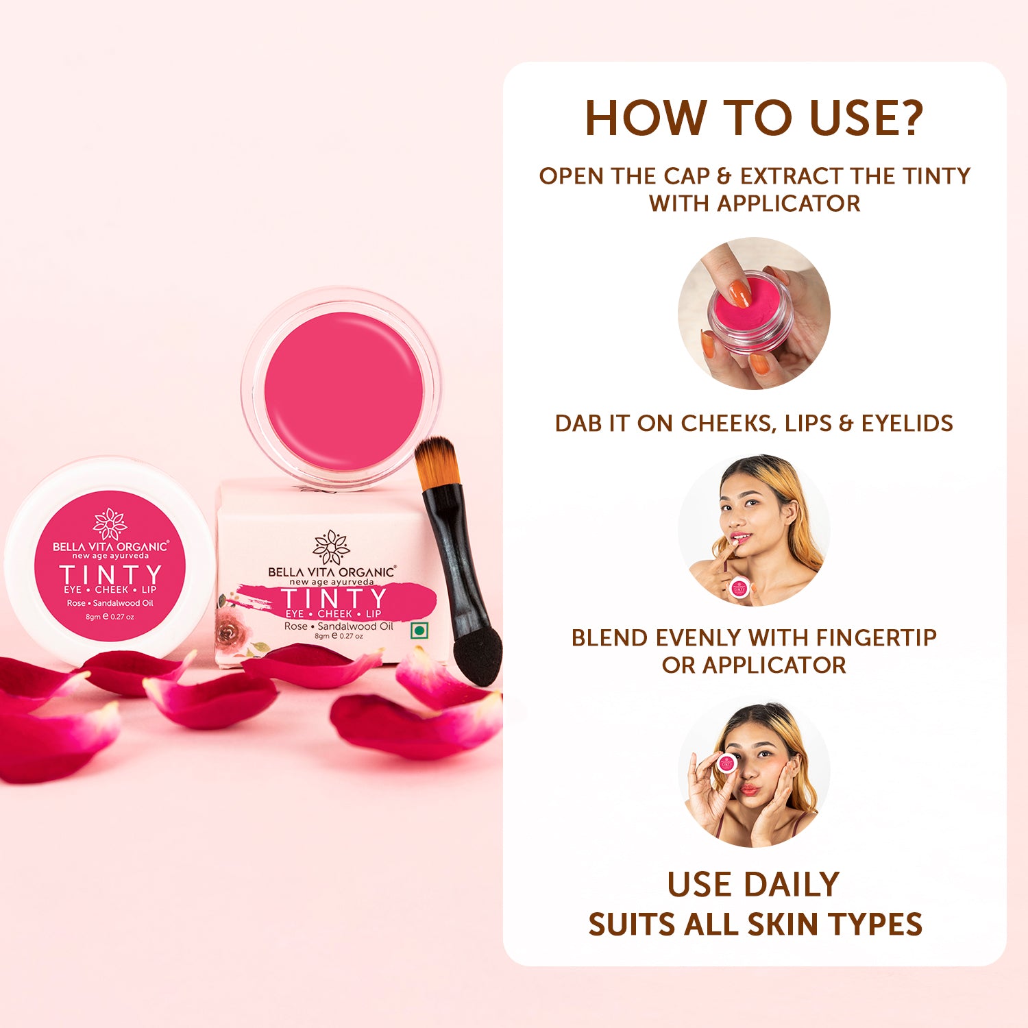 Tinty - Rose Pink - 8gm