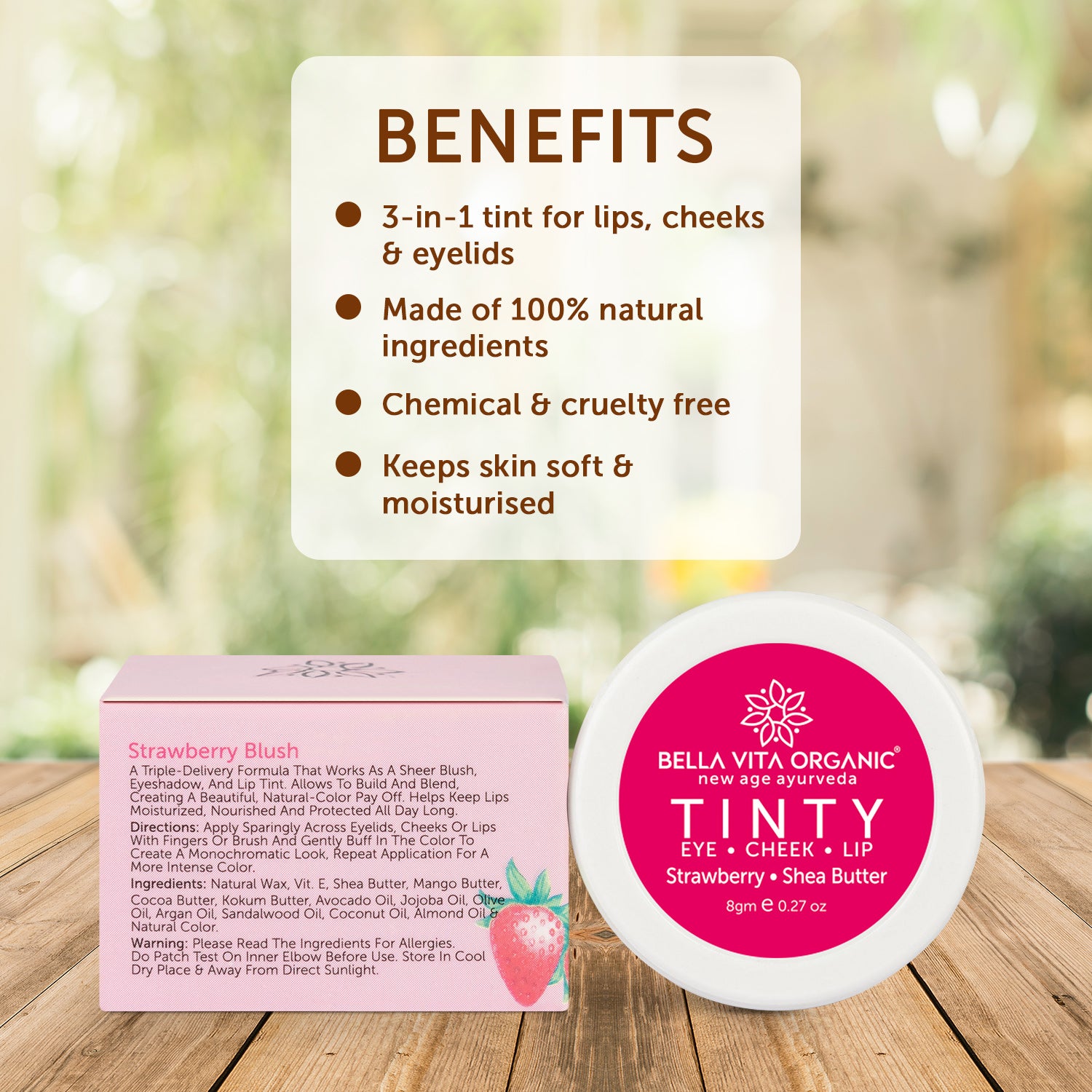 Tinty - Strawberry Blush - 8gm