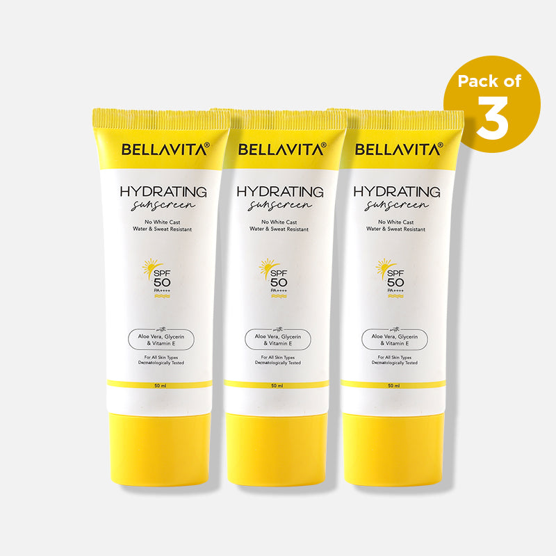 Hydrating Sunscreen SPF 50 PA+++  (Pack of 3)