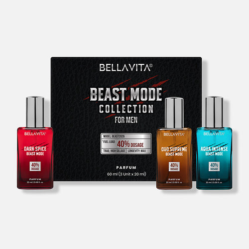 Beast Mode Perfume Collection for Men | High-Impact 40% Perfume Oil | 3 x 20ml