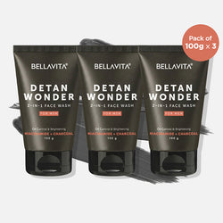 Detan Wonder Face Wash For Men | 100gX3