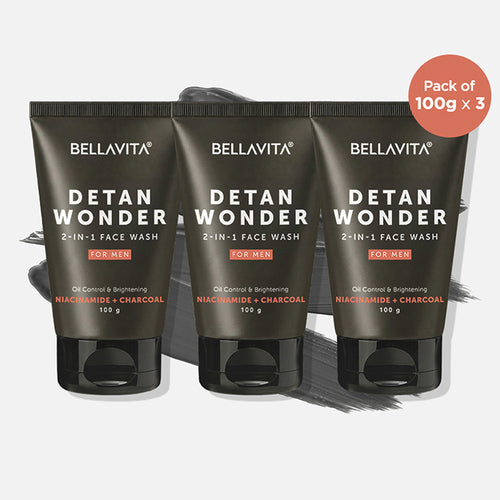 Detan Wonder Face Wash For Men | 100gX3
