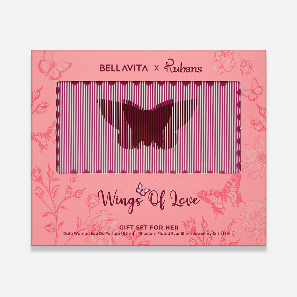 Gift Set for Her | Date 50ml &amp; Jewellery | Wings of Love