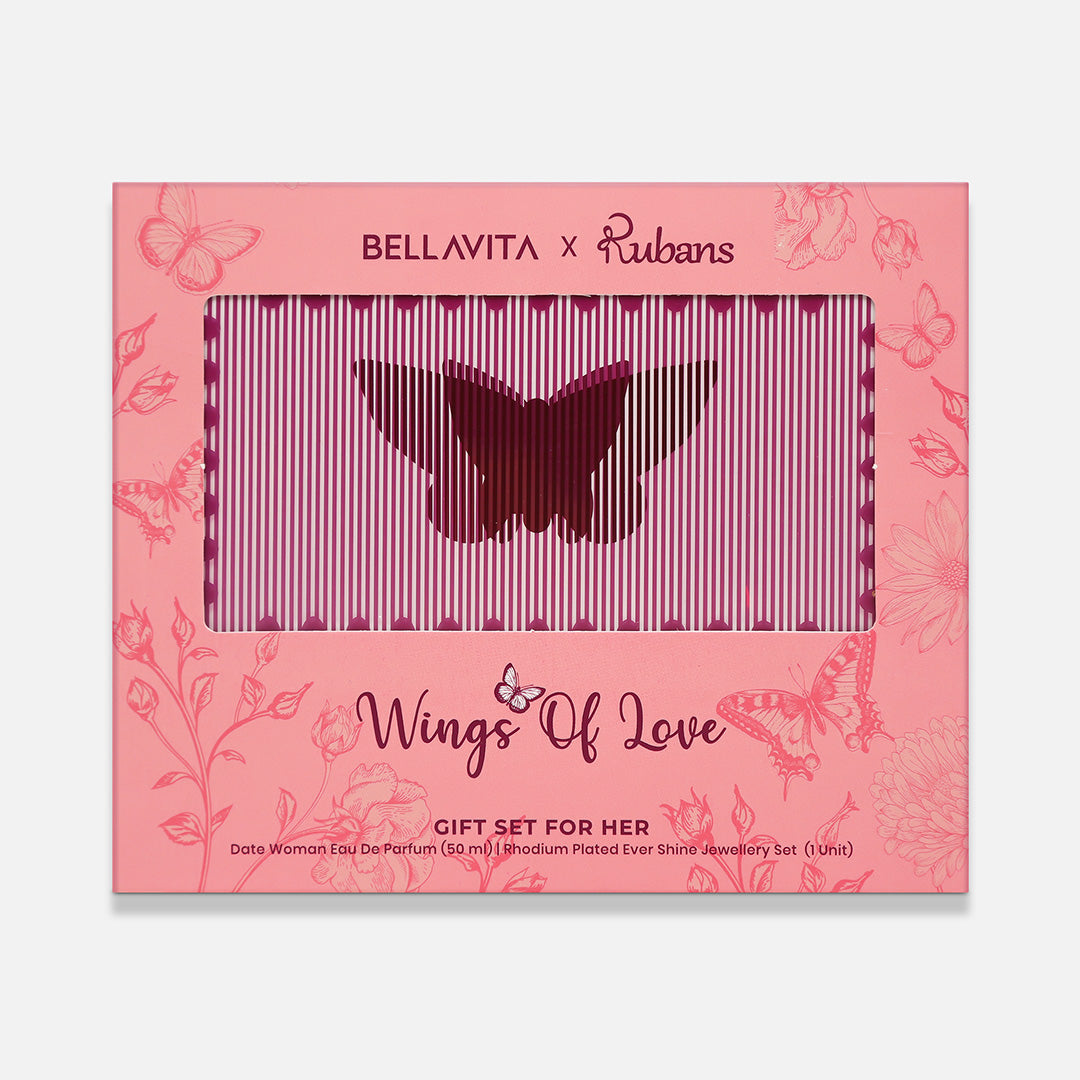 Gift Set for Her | Date 50ml &amp; Jewellery | Wings of Love