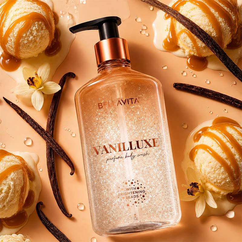 Vanillluxe Perfume Body Wash With Brightening Beads