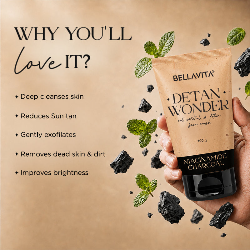 Detan Wonder Facewash (Pack Of 1) + Detan Wonder Exfoliating Detan Body Wash