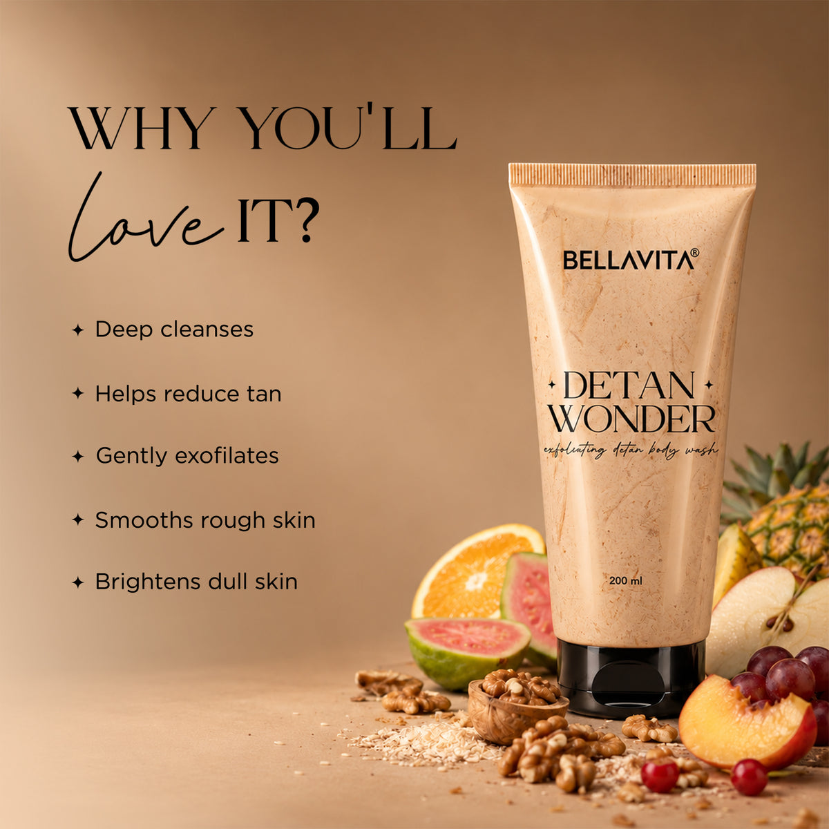 Detan Wonder Exfoliating Detan Body Wash