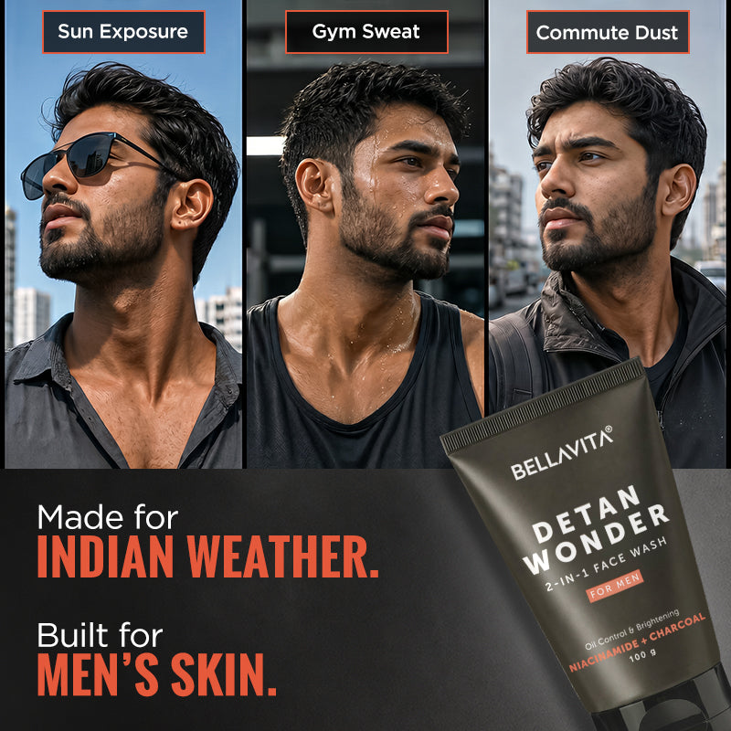 Detan Wonder 2-in-1 Face Wash For Men