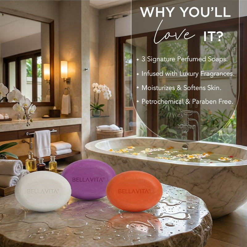 Perfumed Bathing Bar (Soaps) For Women - 3 x 100g