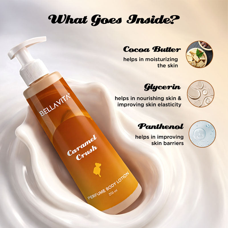 Caramel Crush Gourmand Range Perfume Body Lotion