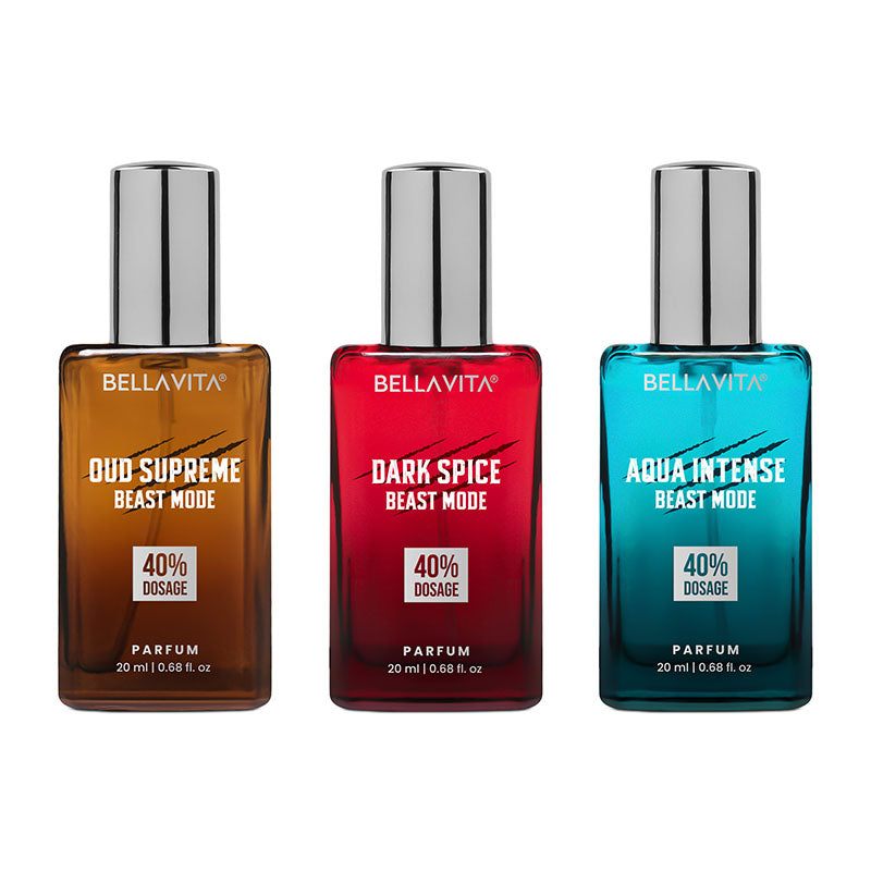 Beast Mode Perfume Gift Set for Men | 12 hr+ long lasting | 3 x 20ml