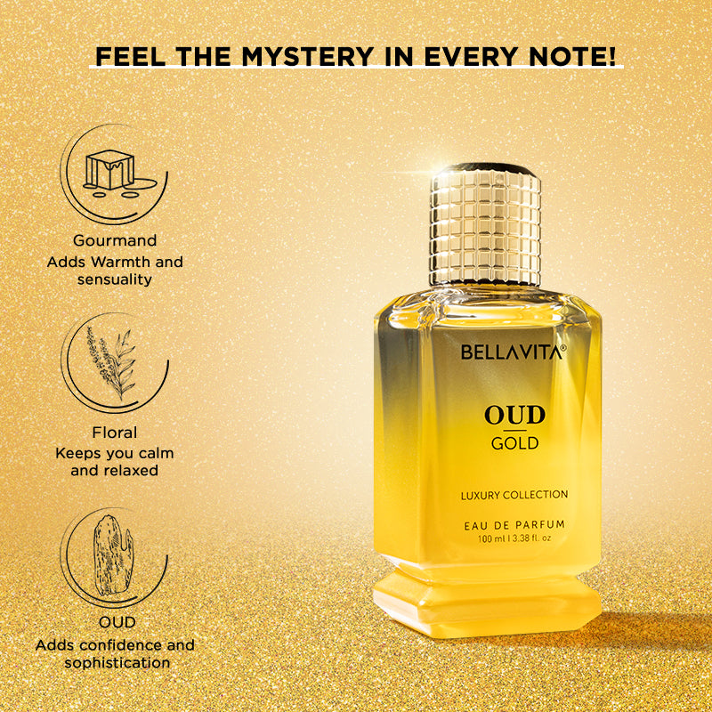 (Glow &amp; Gold Combo) Party Perfect Shimmer Body Lotion + OUD Gold Unisex Perfume
