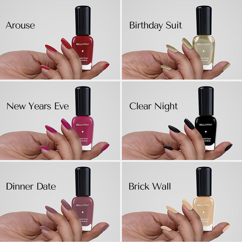 Quick Glam Nail Paint Combo Of 12