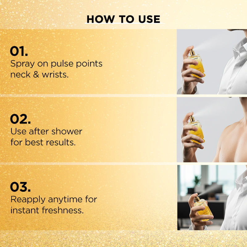 (Glow &amp; Gold Combo) Party Perfect Shimmer Body Lotion + OUD Gold Unisex Perfume