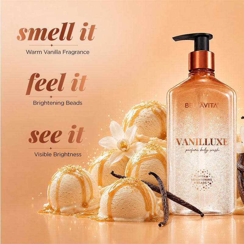 Vanillluxe Perfume Body Wash With Brightening Beads