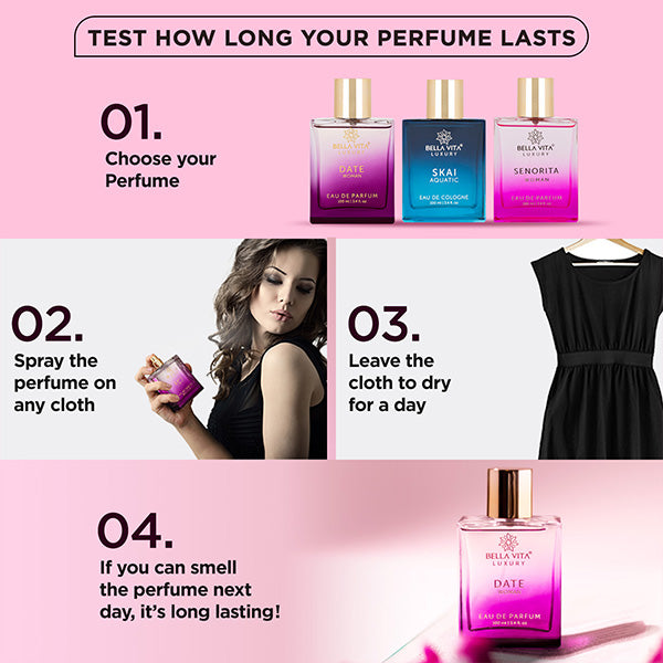 Buy BellaVita Date perfume for women Online in India 2024 I BellaVita