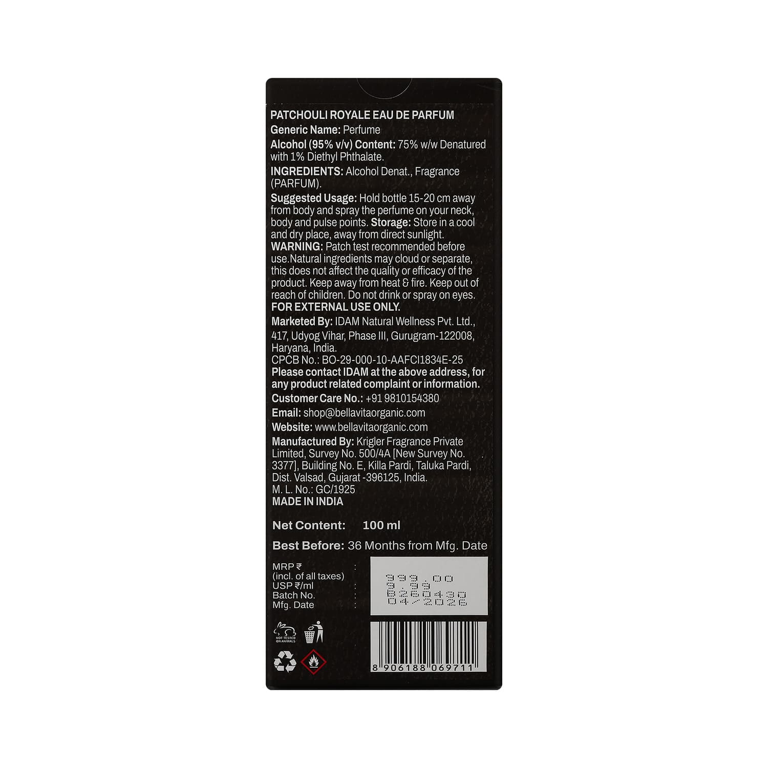Patchouli Royale 100ml | Arabic Range