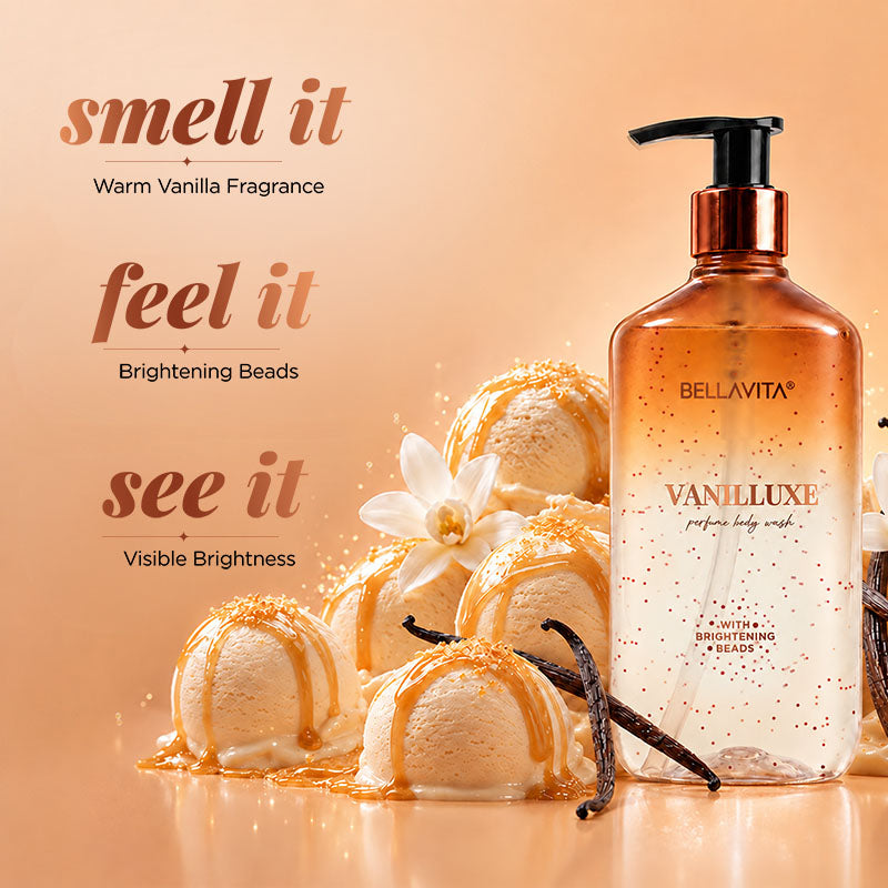 Vanillluxe Perfume Body Wash With Brightening Beads