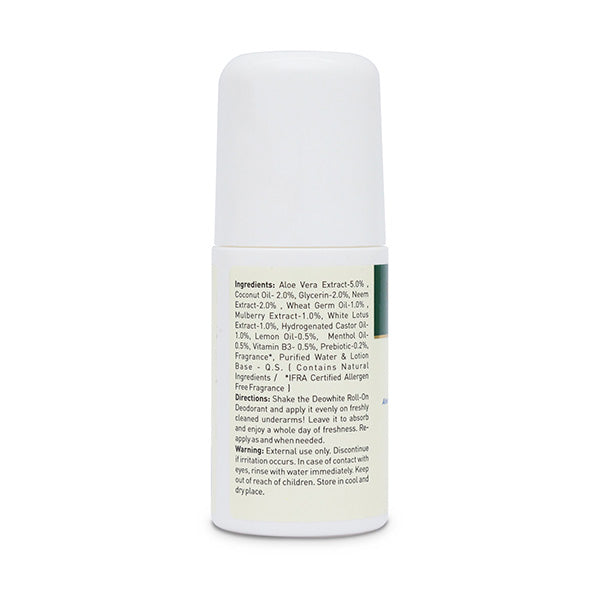 Deo White Natural Roll On Deodorant For Men - 50ml