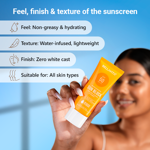 Water Based Sunscreen Spf 50 Pa Lightweight And Non Greasy Protection I Bellavita 2765