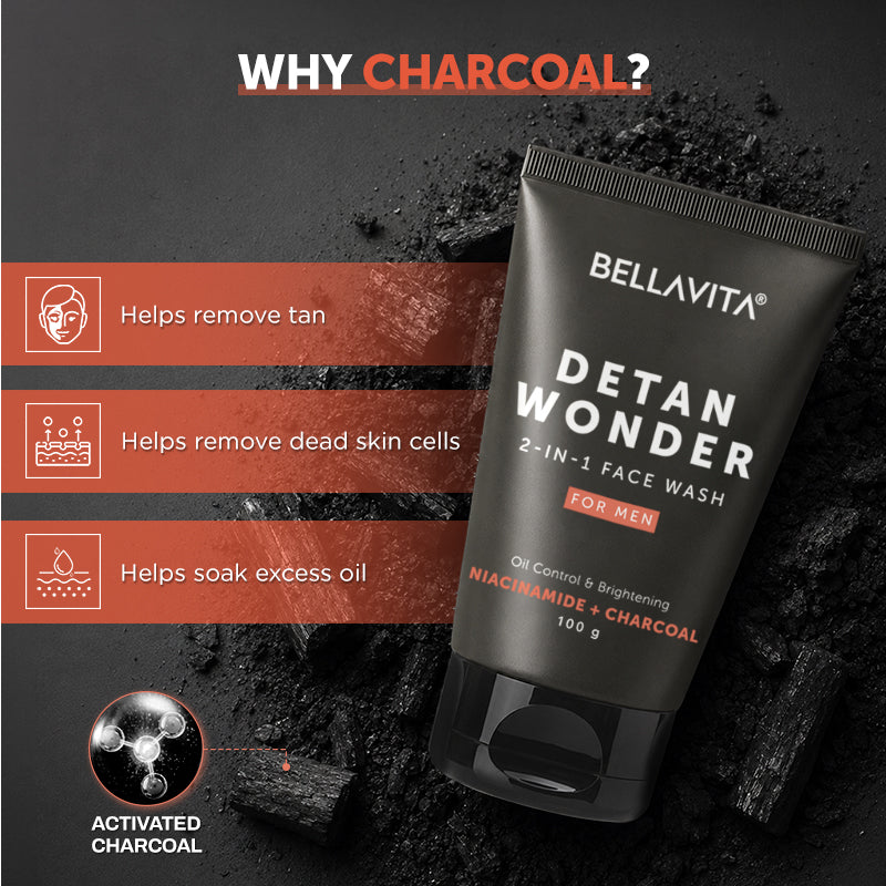 Detan Wonder 2-in-1 Face Wash For Men