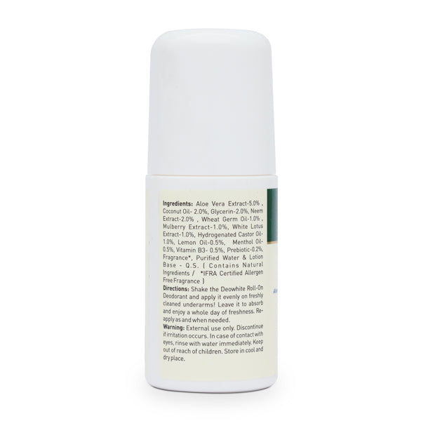 Deo White Natural Roll On Deodorant For Women - 50ml